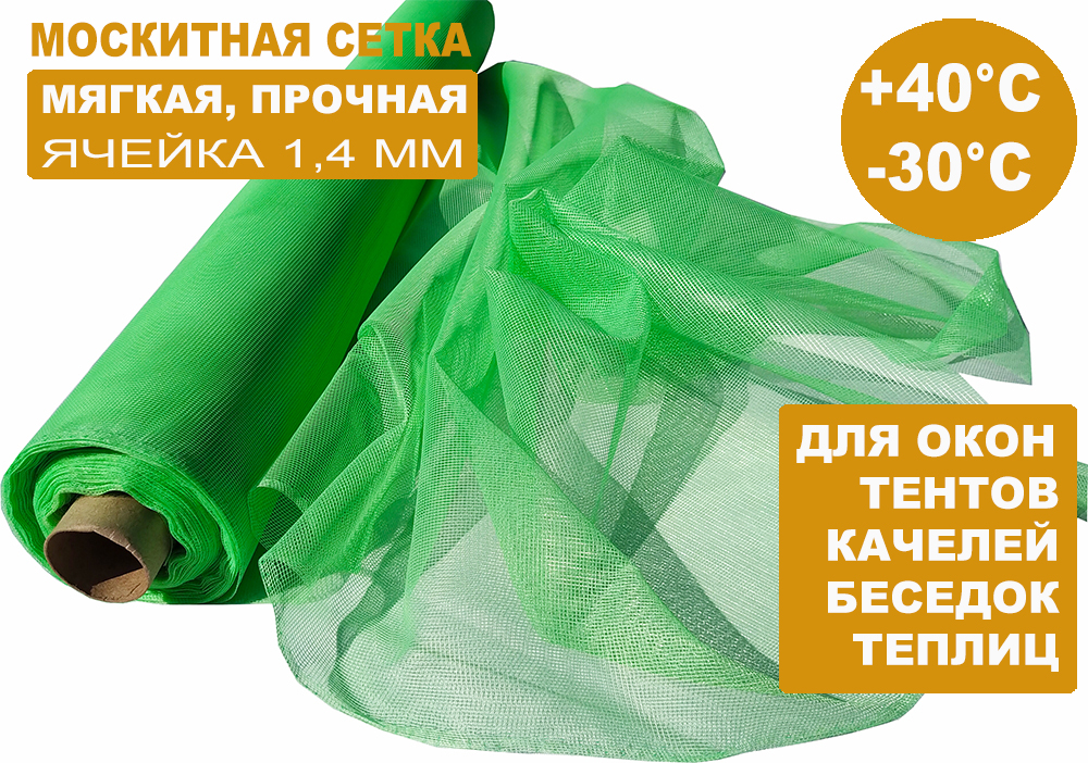 Москитная сетка светло-зеленая БЕТЕКС МС150 1,5 х 15 м