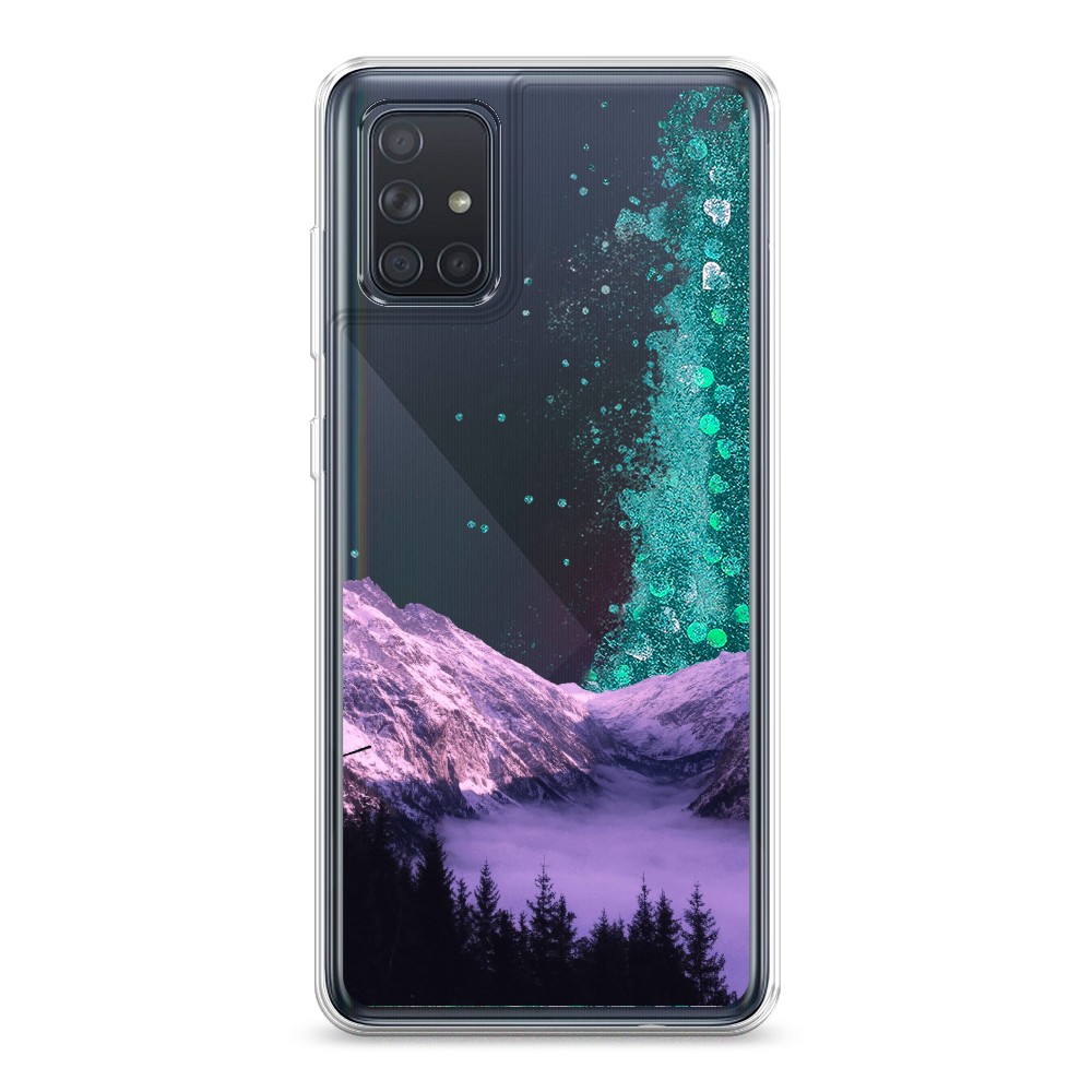 

Жидкий чехол с блестками "Горный туман" на Samsung Galaxy A71, 29095-1