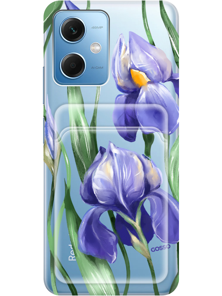 

Силиконовый чехол на Xiaomi Redmi Note 12 с рисунком "Amazing Irises" прозрачный, Прозрачный;белый;синий, 20011972