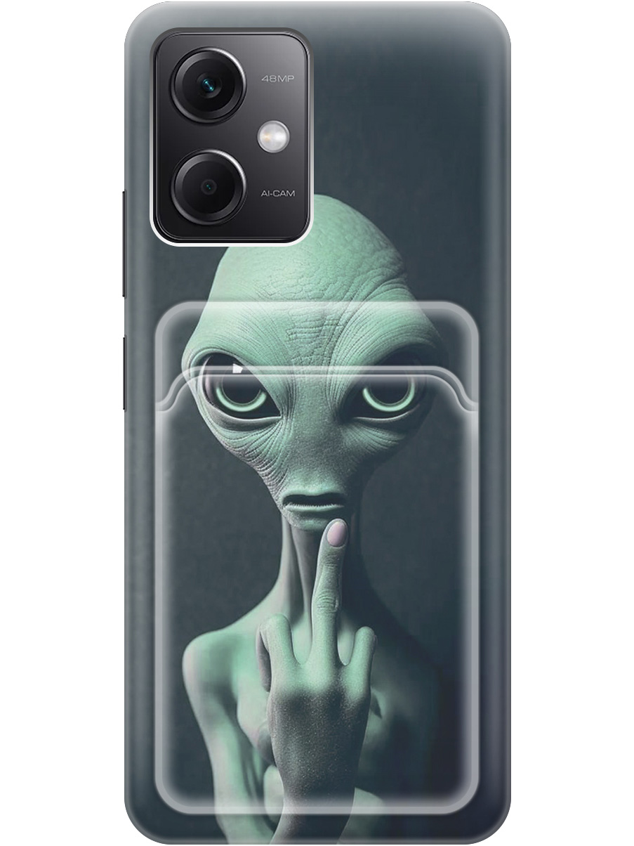 

Силиконовый чехол на Xiaomi Redmi Note 12 с рисунком "Инопланетянин", Зеленый;синий;черный, 20011972