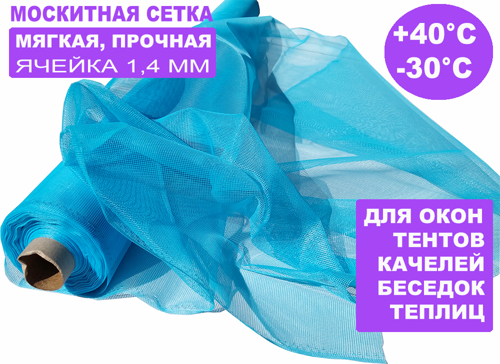Москитная сетка голубая БЕТЕКС МС150 1,5 х 10 м