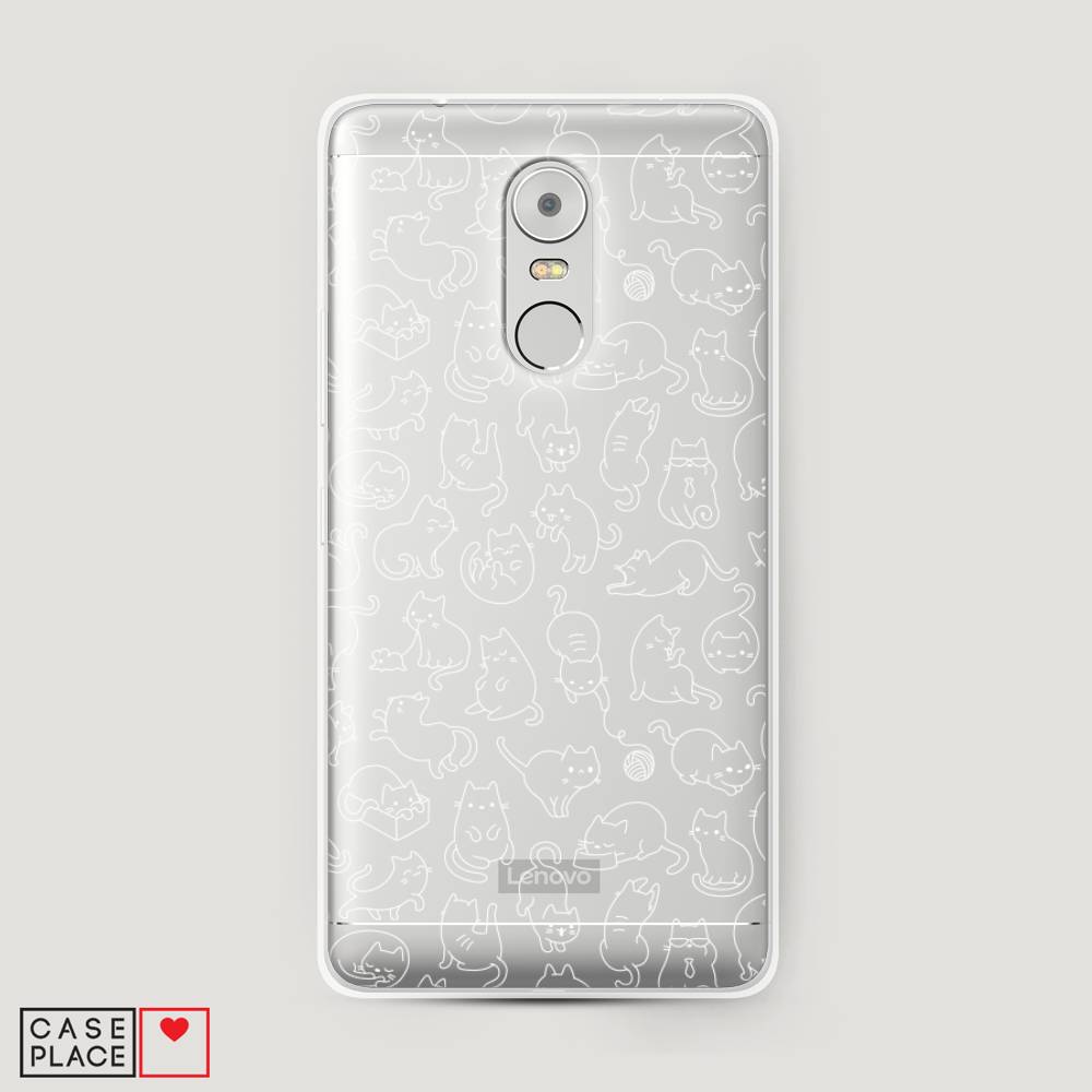 

Чехол Awog на Lenovo K6 Note / Леново K6 Note "Шкодливые котики", Черный;белый;серый, 112250-2
