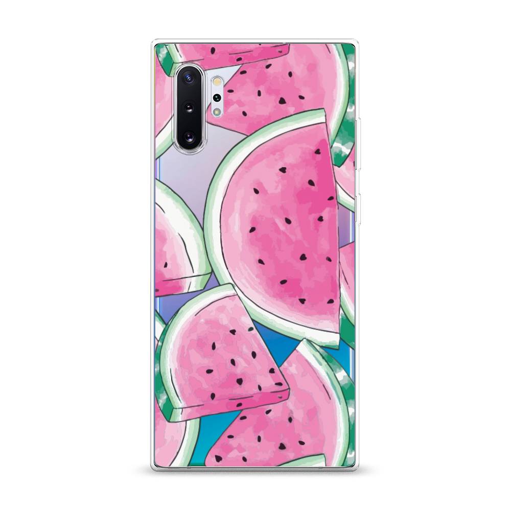 

Чехол Awog на Samsung Galaxy Note 10 Plus "Акварельные арбузы", Разноцветный, 28550-10