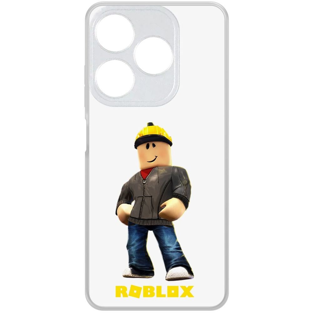 

Чехол-накладка Krutoff Clear Case Roblox-Строитель для Tecno Spark 10C, Прозрачный