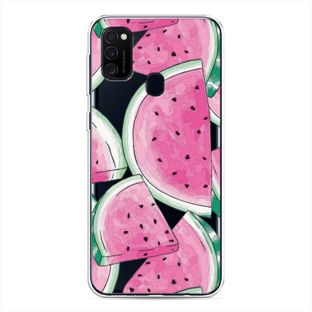 

Чехол Awog на Samsung Galaxy M21/M30s "Акварельные арбузы", Разноцветный, 29750-10
