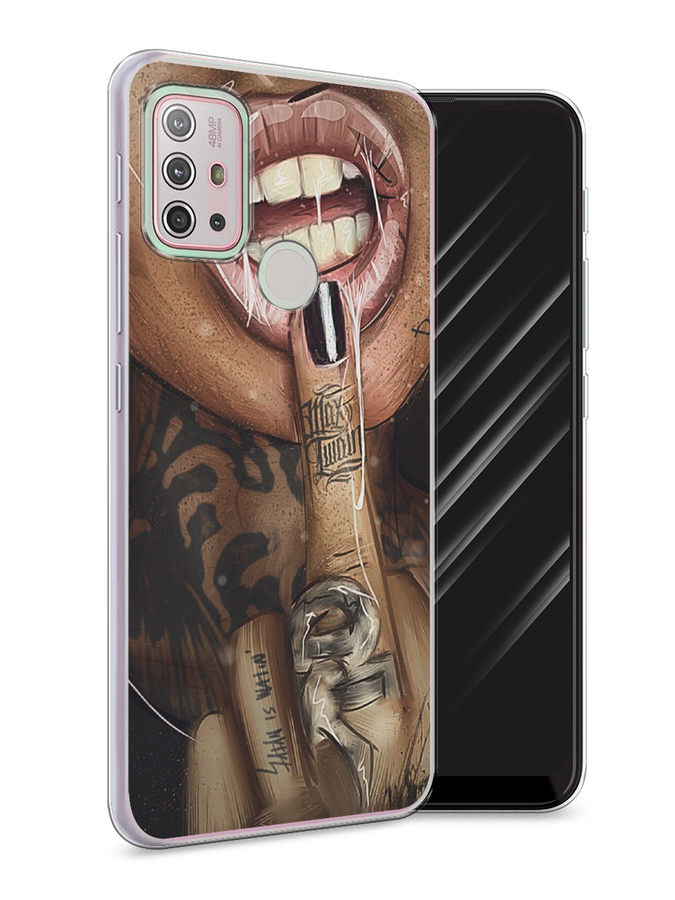 

Чехол Awog на Lenovo K13 Note/Motorola Moto G10/G20/G30 "Девушка с татуировками", Разноцветный, 242150-9