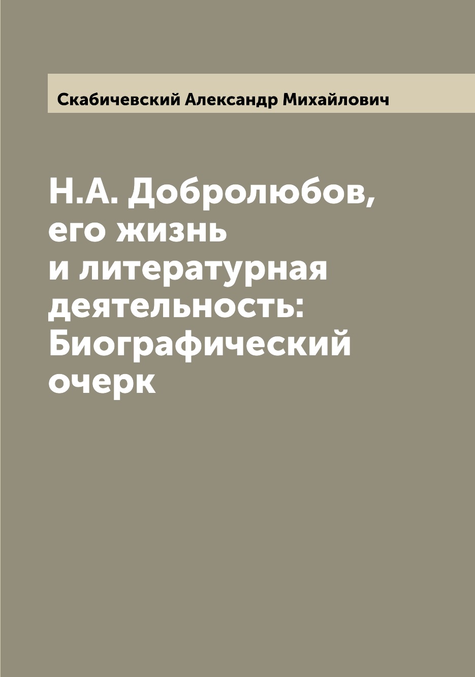 

Книга Н.А. Добролюбов, его жизнь и литературная деятельность: Биографический очерк