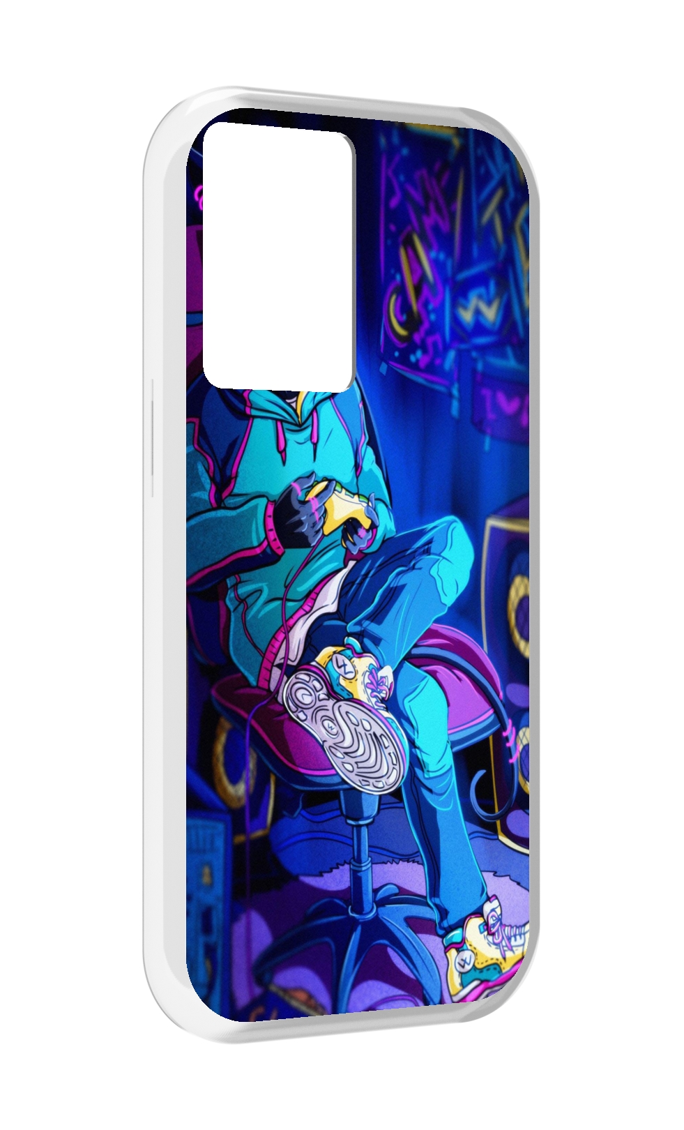 

Чехол MyPads киберпанк игрок для OnePlus Nord N20 SE, Прозрачный, Tocco