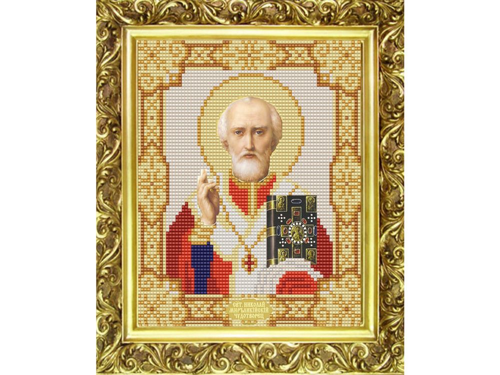 фото Рисунок на ткани «св.николай мирликийский чудотворец» конёк