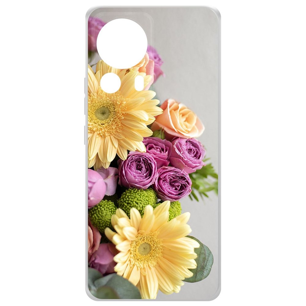 

Чехол-накладка Krutoff Clear Case Букет для Xiaomi 13 Lite, Прозрачный