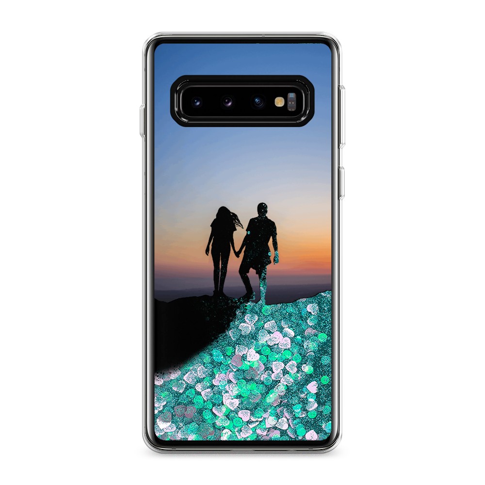 

Жидкий чехол с блестками "Пара на краю света" на Samsung Galaxy S10, 27095-1