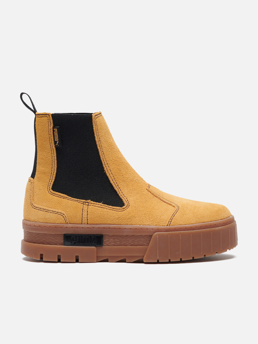 фото Ботинки женские puma mayze chelsea suede коричневые 38 eu