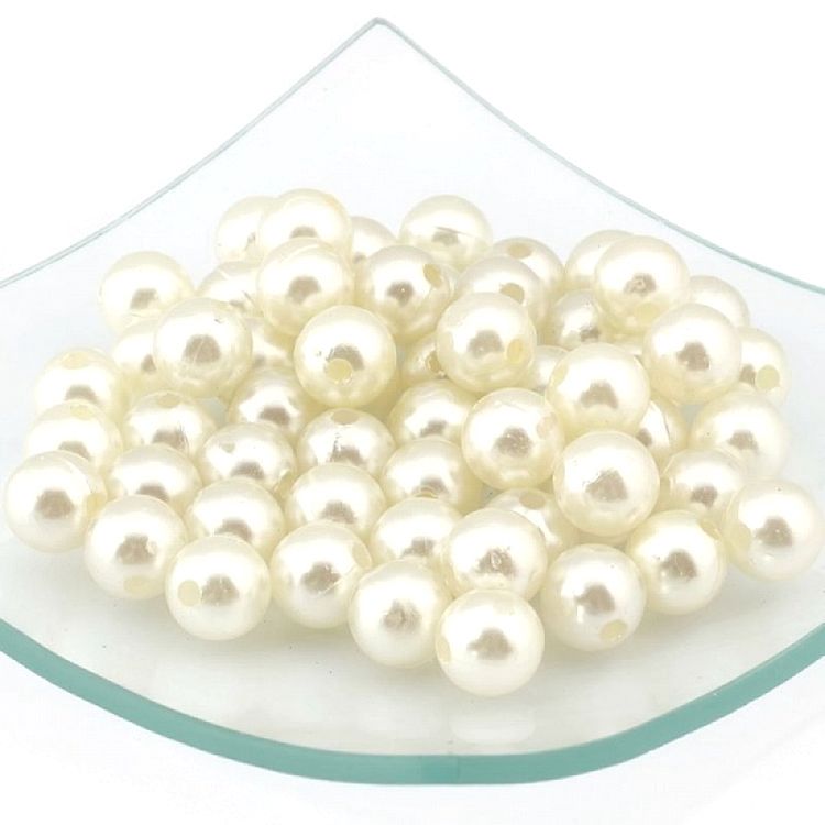 

Бусины круглые перламутр 16 мм, цвет: молочный, 500 г, Белый