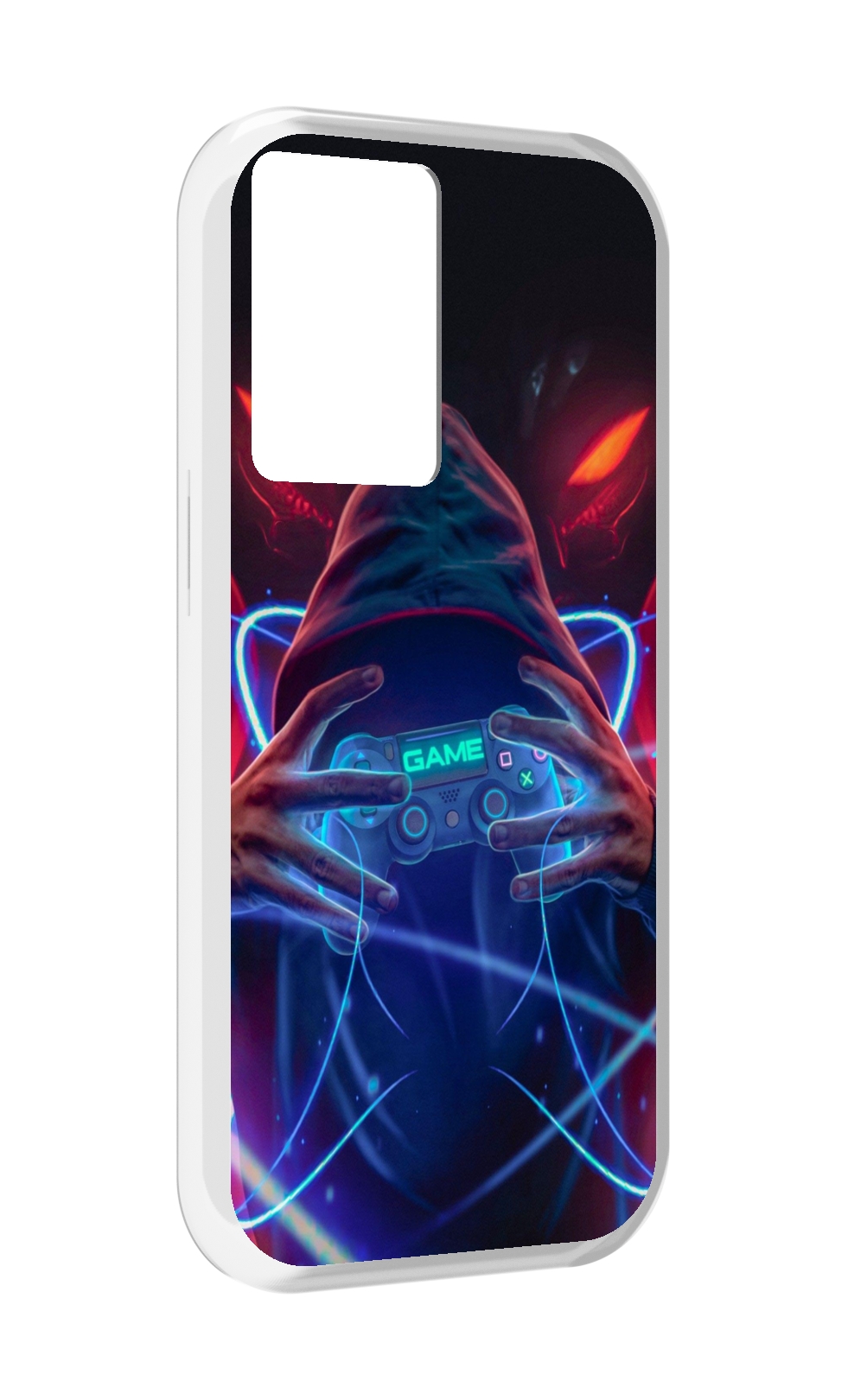 Чехол MyPads игра джойстик неоновый фон для OnePlus Nord N20 SE