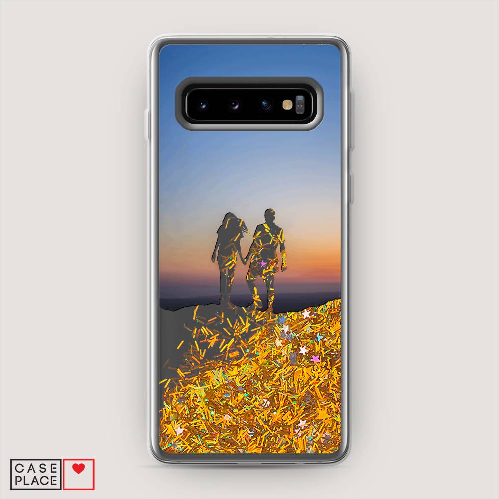 

Жидкий чехол с блестками "Пара на краю света" на Samsung Galaxy S10, 27090-1