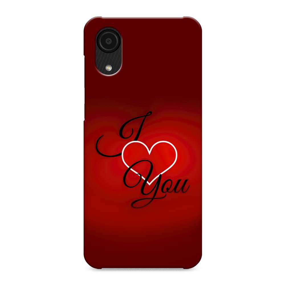 фото Пластиковый чехол "i love you 3" на samsung galaxy a03 core awog