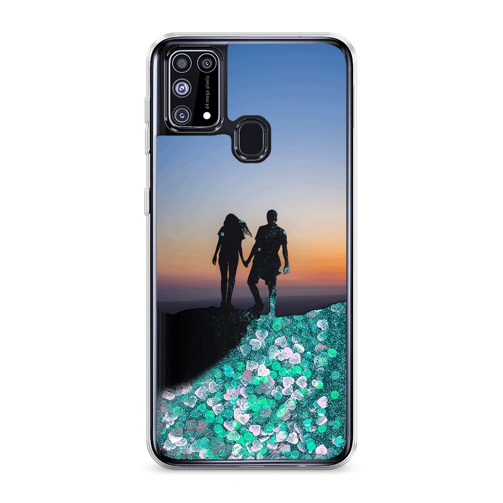 

Жидкий чехол с блестками "Пара на краю света" на Samsung Galaxy M31, 2100795-1
