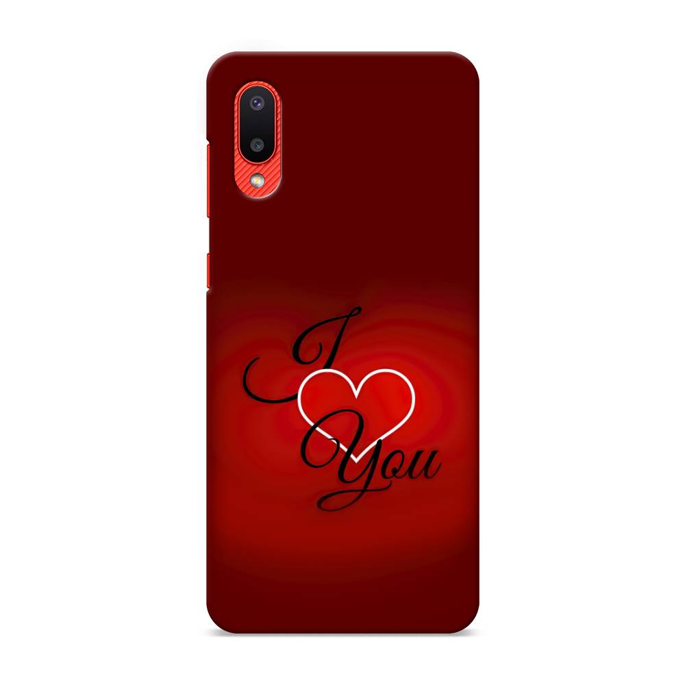 фото Пластиковый чехол "i love you 3" на samsung galaxy a02 awog