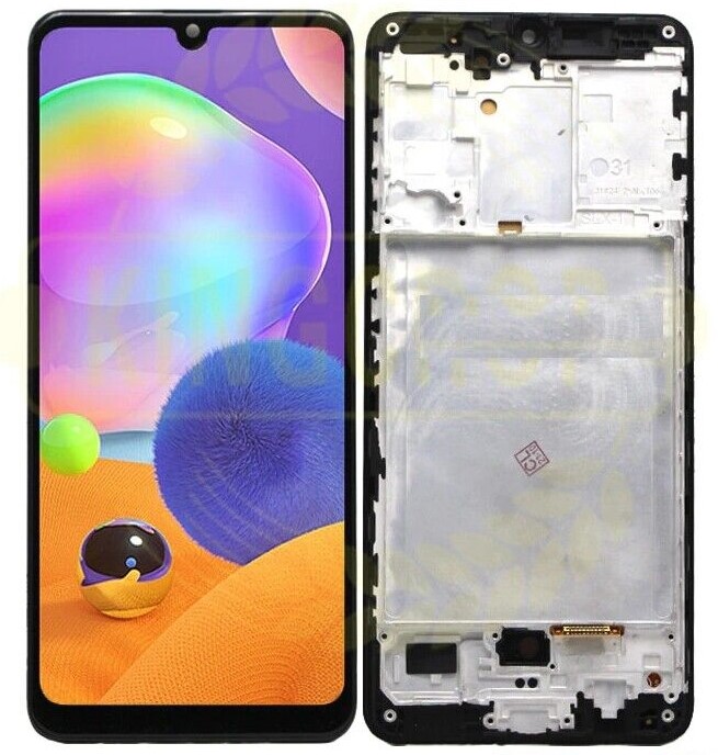 Дисплей для Samsung SM-A315F Galaxy A31 в рамке + тачскрин (черный)