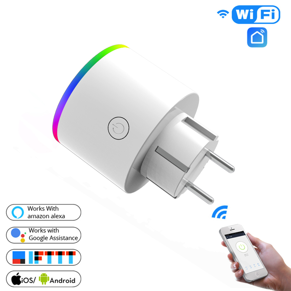 WiFi розетка LED RGB 16A, 3 штуки