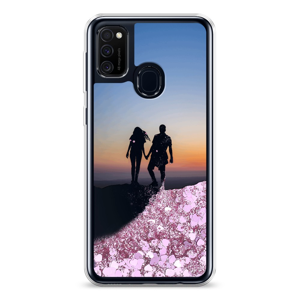 

Жидкий чехол с блестками "Пара на краю света" на Samsung Galaxy M30s, 29894-1