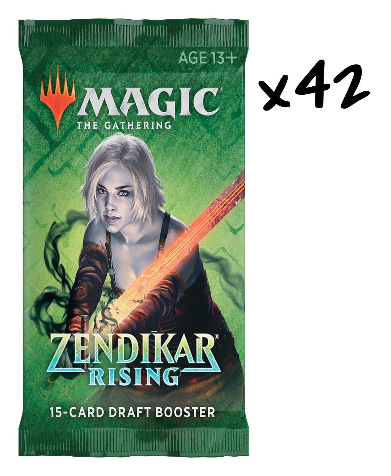 

42 драфт-бустера Wizards of the Coast MTG издания Zendikar Rising на англ. языке, 253814, Разноцветный