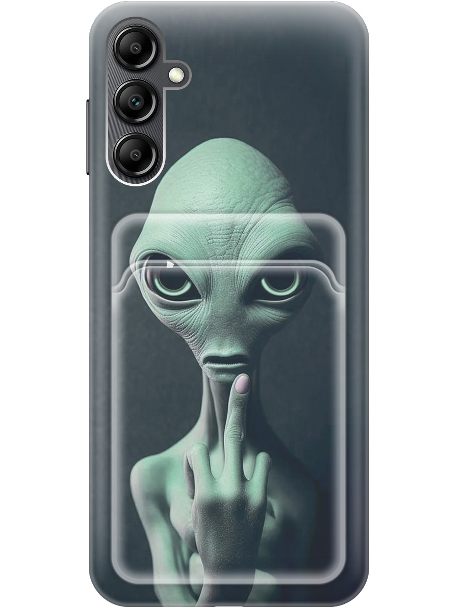 

Силиконовый чехол на Samsung Galaxy A14 с рисунком "Инопланетянин", Зеленый;синий;черный, 20011957