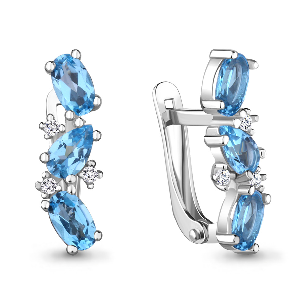 

Серьги из серебра с топазом Aquamarine 4429905А_925_р, 4429905А_925_р