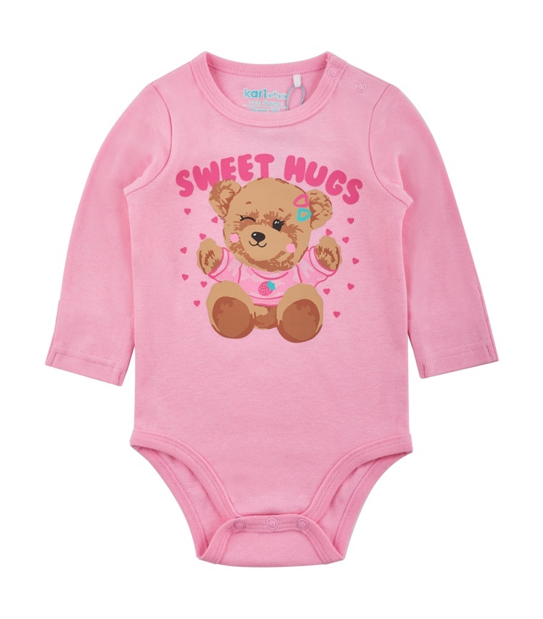 

Боди детское Kari Baby AW24B14303202, светло-розовый, 68, 234517