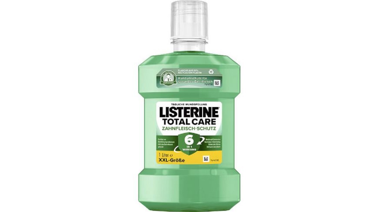 Ополаскиватель для полости рта зубов и десен Listerine Total Care 1000 мл спрей для полости рта lp care dental fresh mint 20 мл