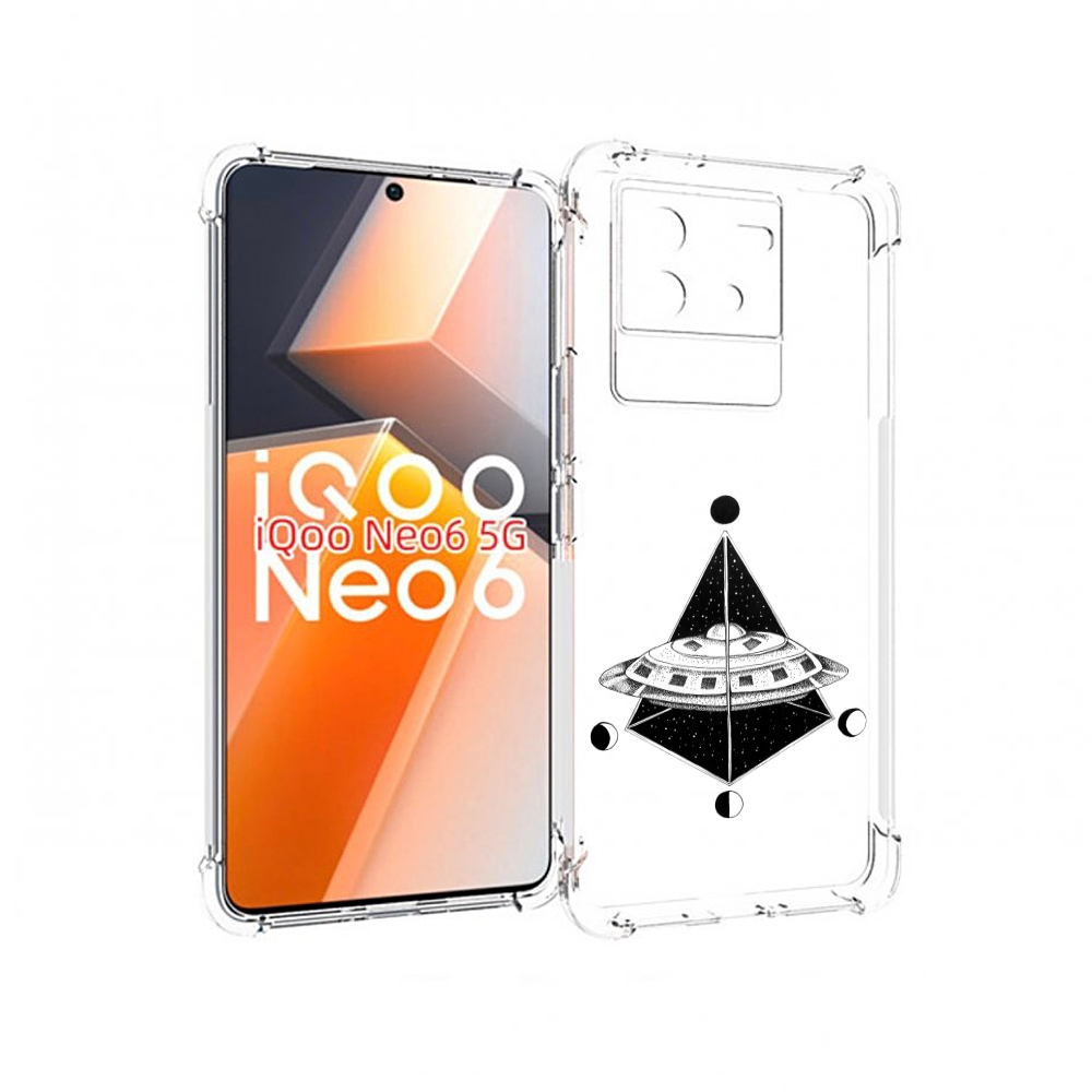 

Чехол MyPads черно белая летающая тарелка для Vivo iQoo Neo 6 5G, Прозрачный, Tocco