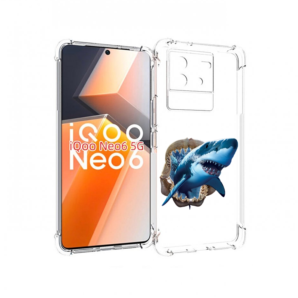 

Чехол MyPads челюсти для Vivo iQoo Neo 6 5G, Прозрачный, Tocco