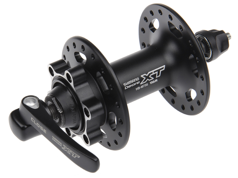 Втулка Shimano передняя hb-m756 deore xt, 32н, под диск (6 болтов), old:100мм, ось: 108мм