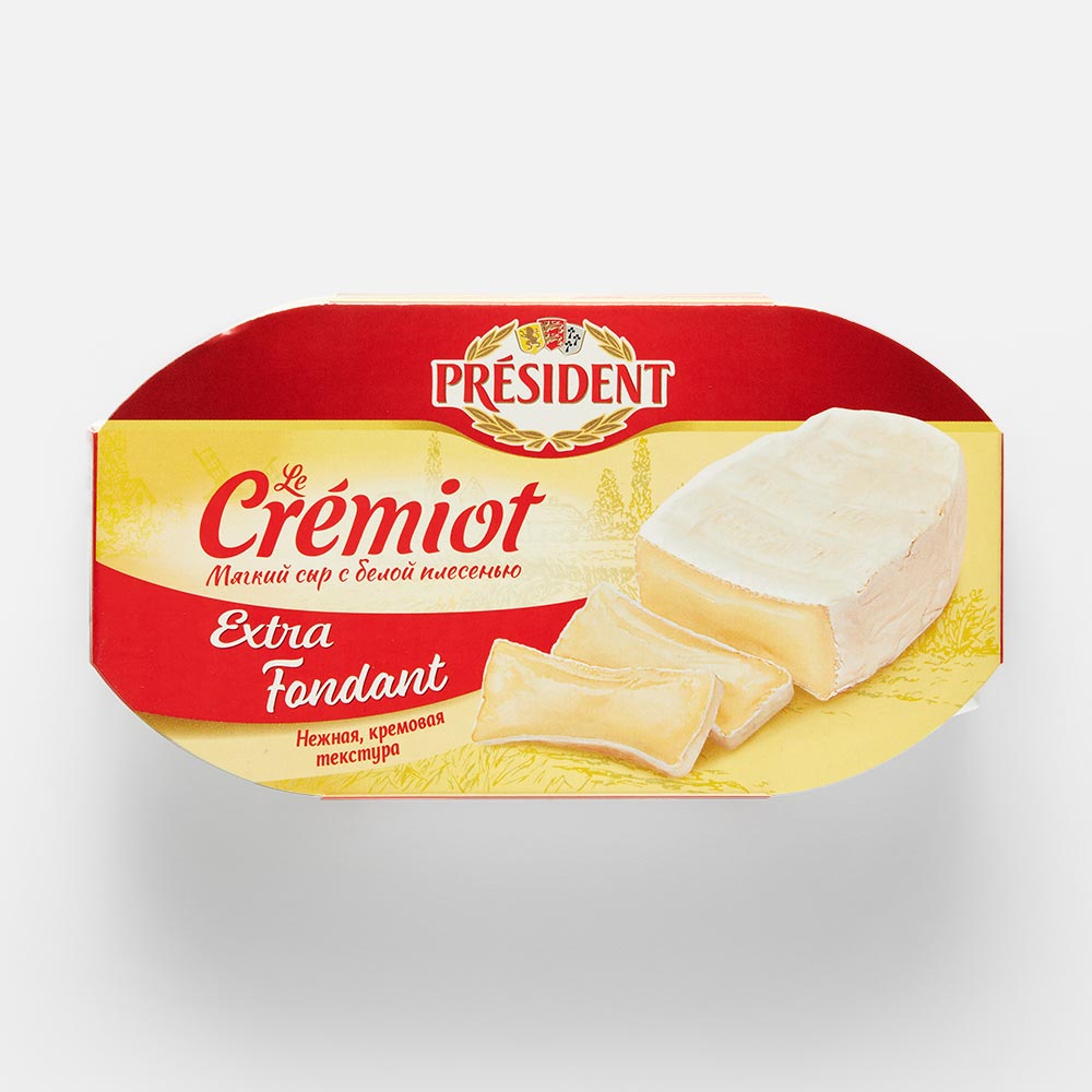 Сыр President Le Cremiot Extra Fondant с белой плесенью 60% БЗМЖ 200 г