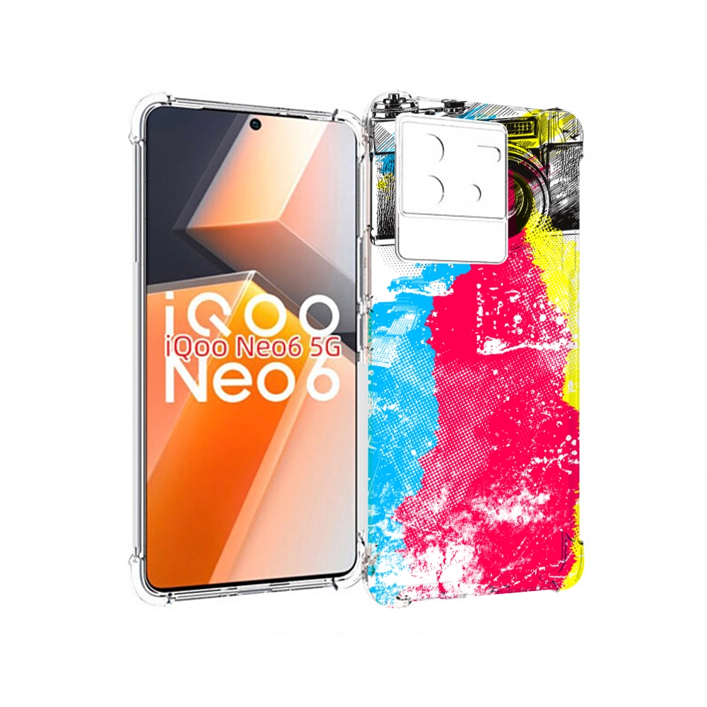 

Чехол MyPads цветной фотоаппарат для Vivo iQoo Neo 6 5G, Прозрачный, Tocco
