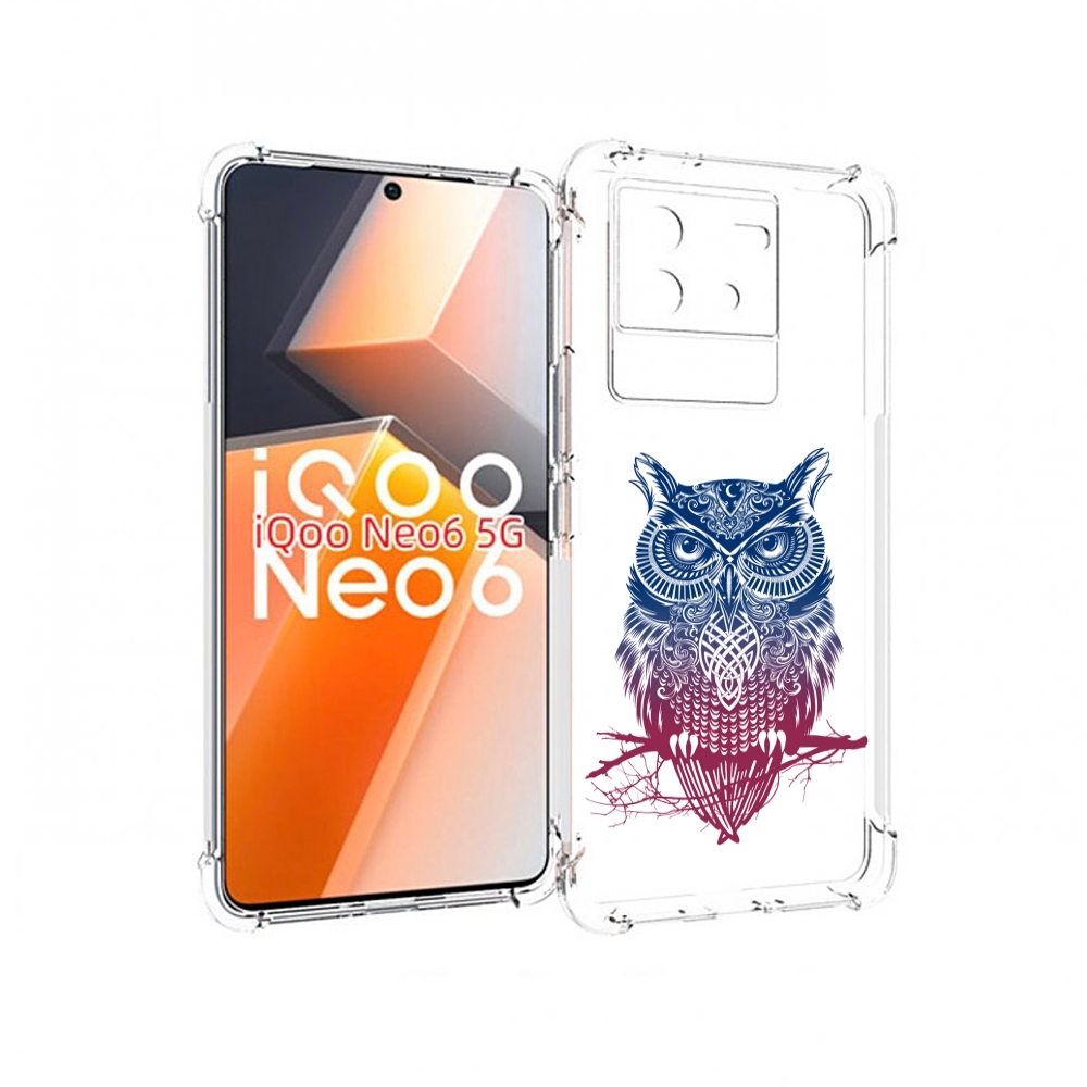 

Чехол MyPads хиппи сова для Vivo iQoo Neo 6 5G, Прозрачный, Tocco