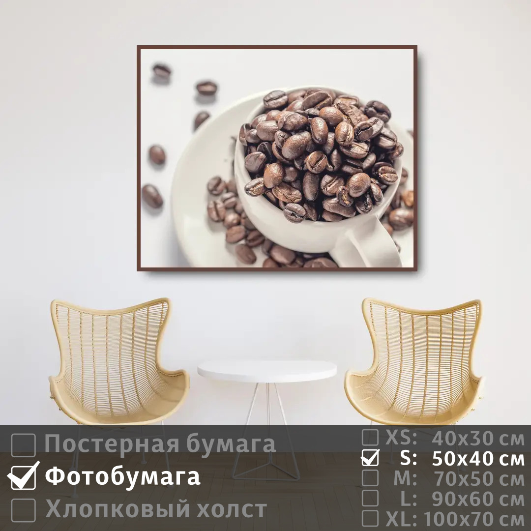 

Постер на фотобумаге ПолиЦентр Отдых утром с кофе 50х40 см, ОтдыхУтромСКофе