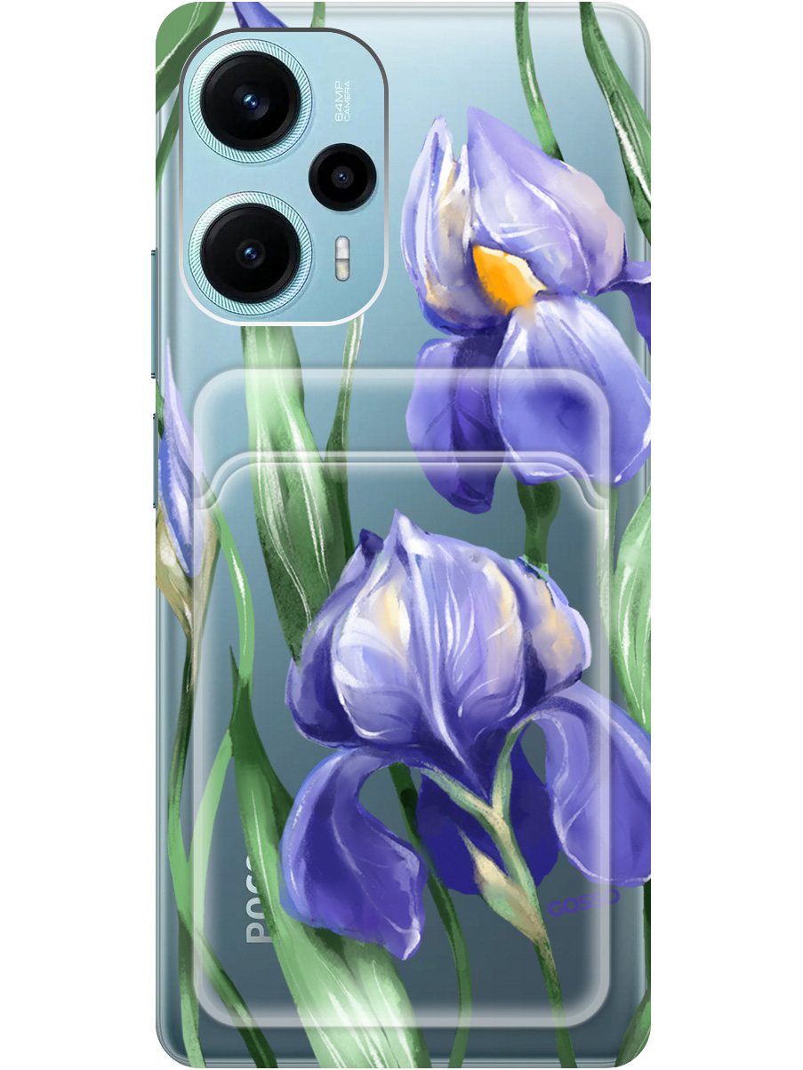 

Силиконовый чехол на Poco F5 с рисунком "Amazing Irises" прозрачный, Прозрачный;белый;синий, 20011950