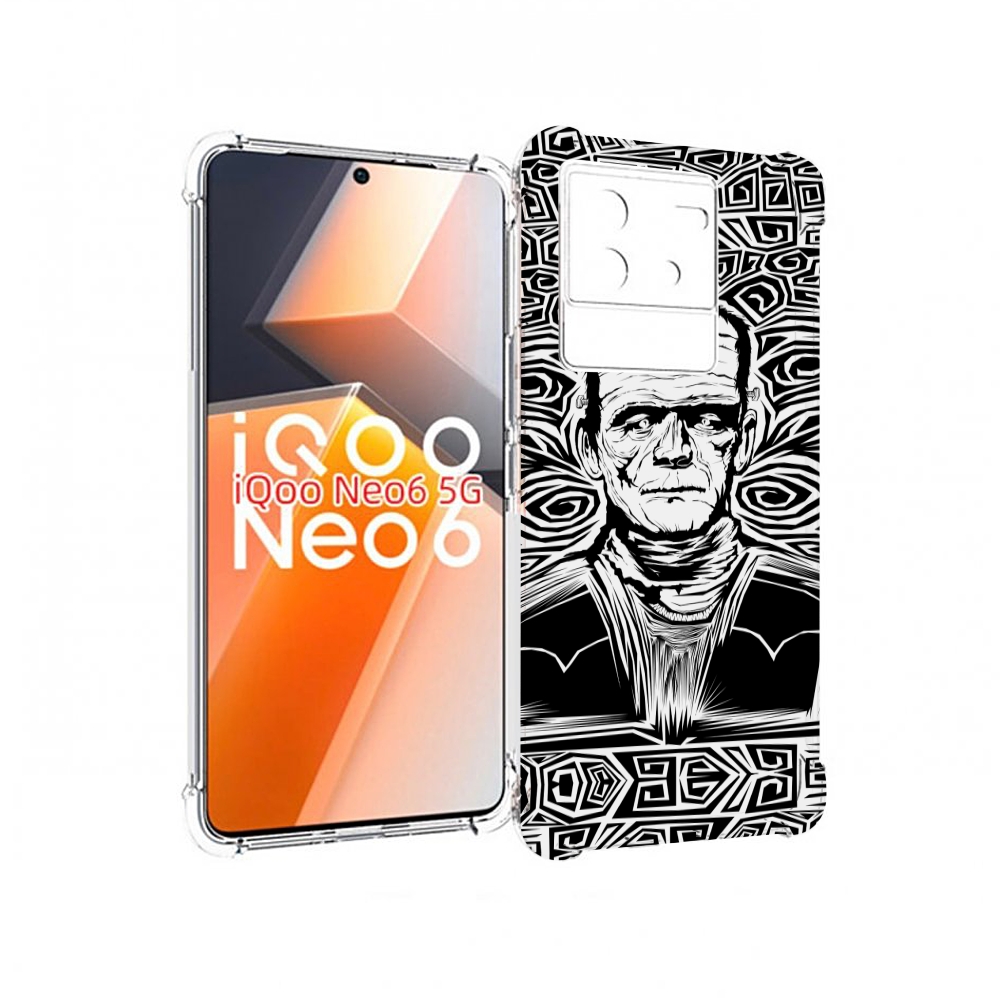 

Чехол MyPads франкенштейн черно белый для Vivo iQoo Neo 6 5G, Прозрачный, Tocco