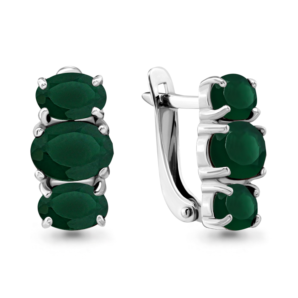 

Серьги из серебра с агатом Aquamarine 4429509_925_р, 4429509_925_р
