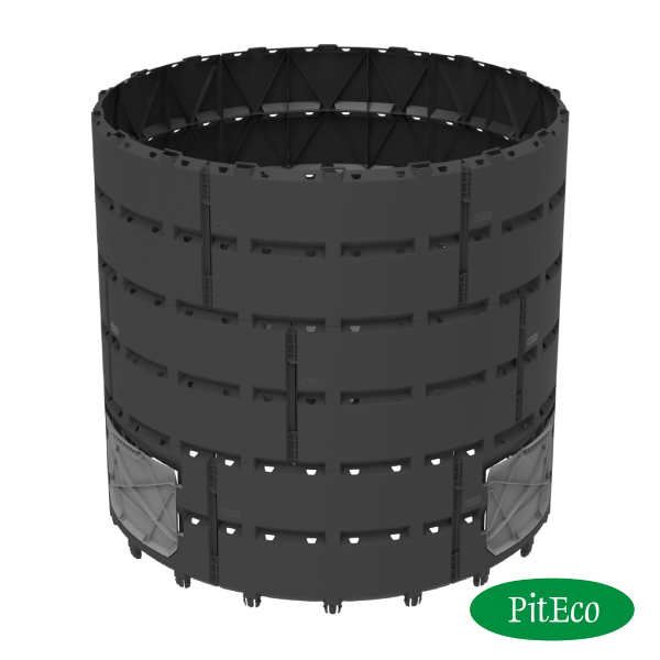 

Компостер садовый Piteco 1200 л круглый, чёрный