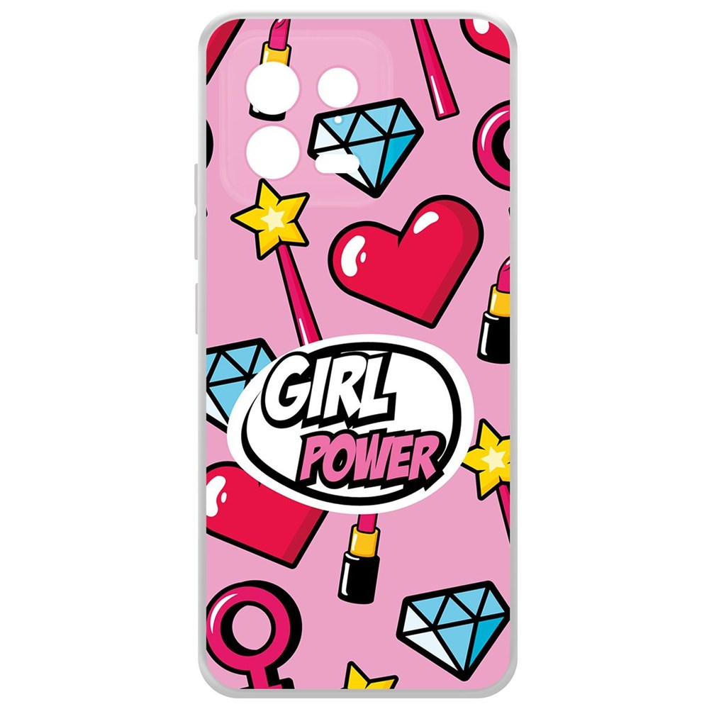 

Чехол-накладка Krutoff Clear Case Girl Power для Xiaomi 13, Прозрачный