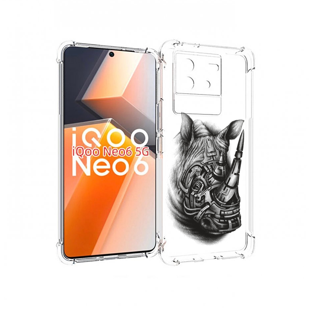 

Чехол MyPads стальной носорог для Vivo iQoo Neo 6 5G, Прозрачный, Tocco
