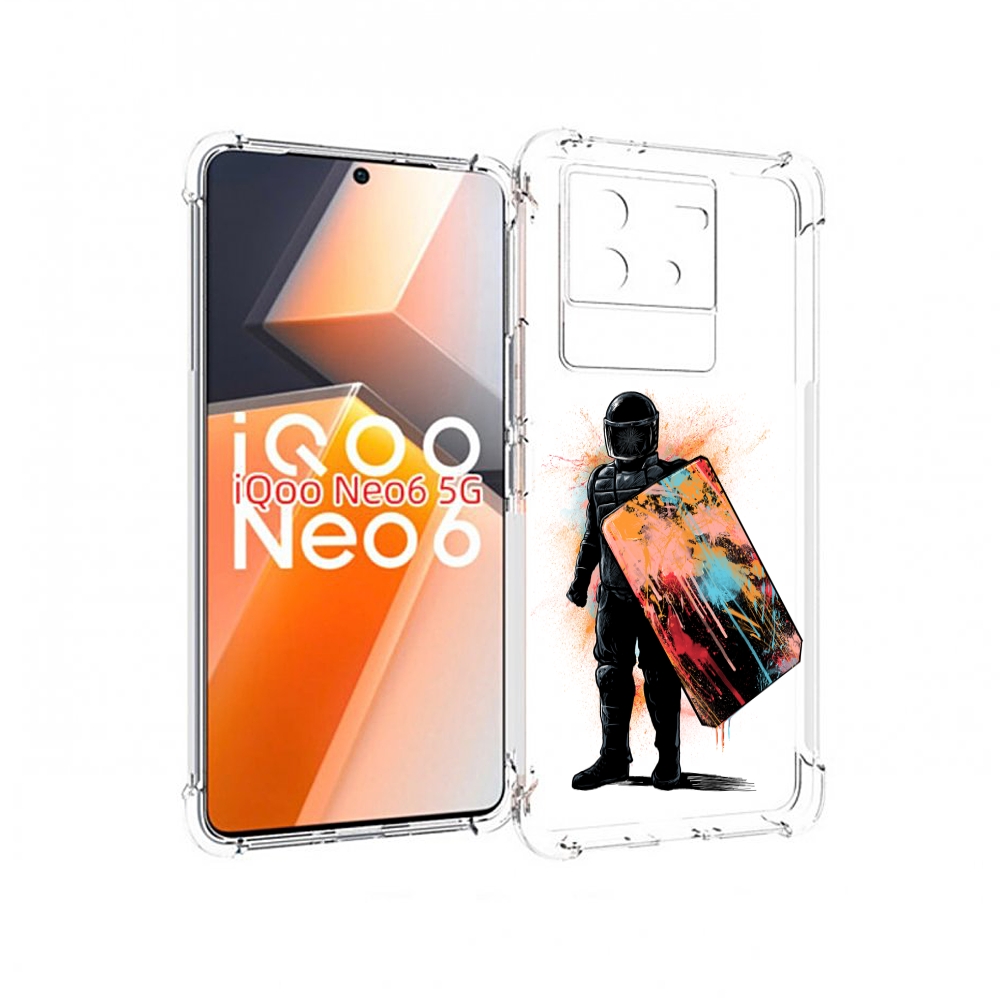 

Чехол MyPads солдат с красочным щитом для Vivo iQoo Neo 6 5G, Прозрачный, Tocco