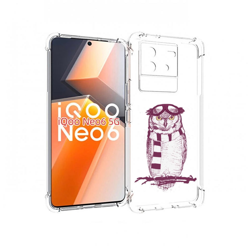 

Чехол MyPads сова-летчик для Vivo iQoo Neo 6 5G, Прозрачный, Tocco