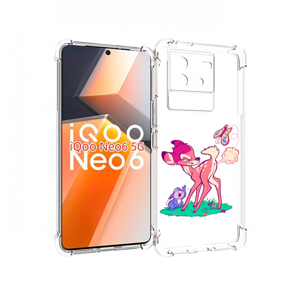 

Чехол MyPads смешной олененок для Vivo iQoo Neo 6 5G, Прозрачный, Tocco