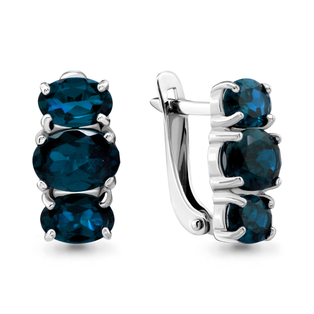 

Серьги из серебра с топазом Aquamarine 4429508_925_р, 4429508_925_р