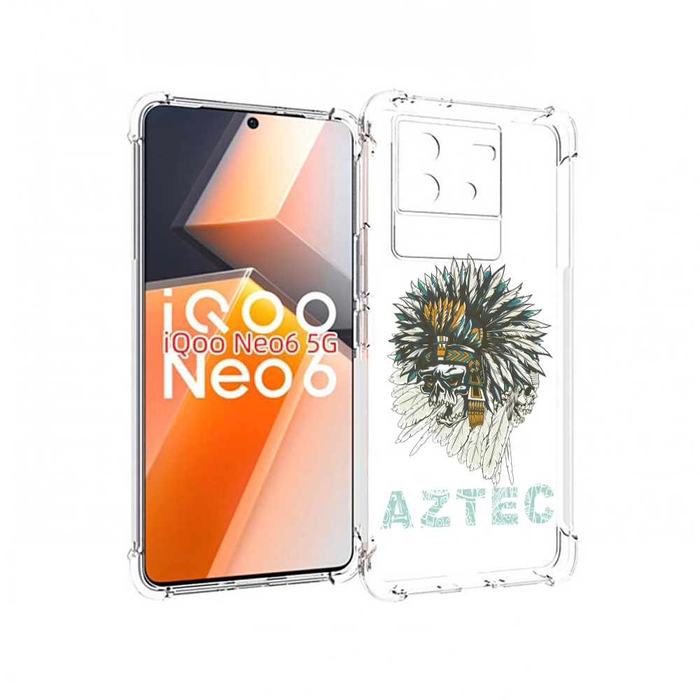 

Чехол MyPads скелет индеец для Vivo iQoo Neo 6 5G, Прозрачный, Tocco