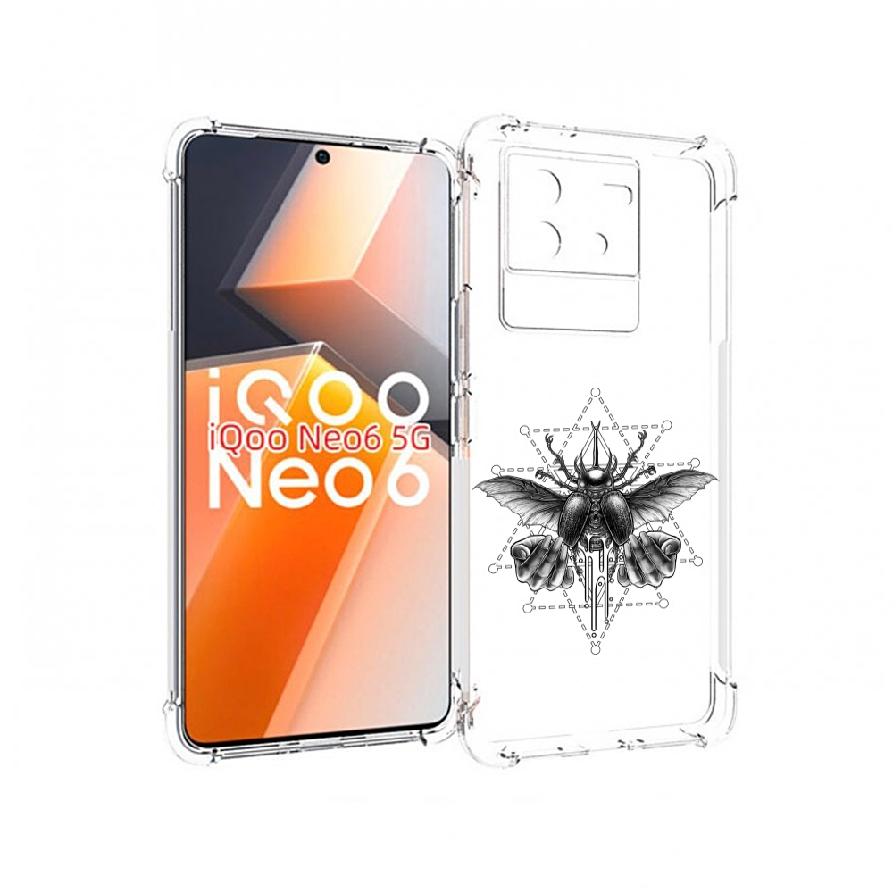 

Чехол MyPads скарабей для Vivo iQoo Neo 6 5G, Прозрачный, Tocco