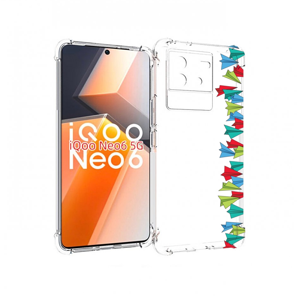 

Чехол MyPads самолетики из листочков для Vivo iQoo Neo 6 5G, Прозрачный, Tocco